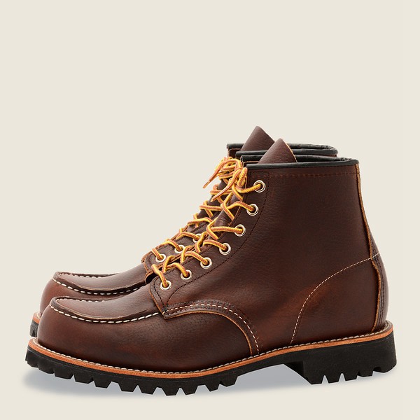 Red Wing Heritage Bot Erkek - Roughneck - 6-Inch Oil-Slick Deri - Koyu Kahverengi - 26YKXZGLS